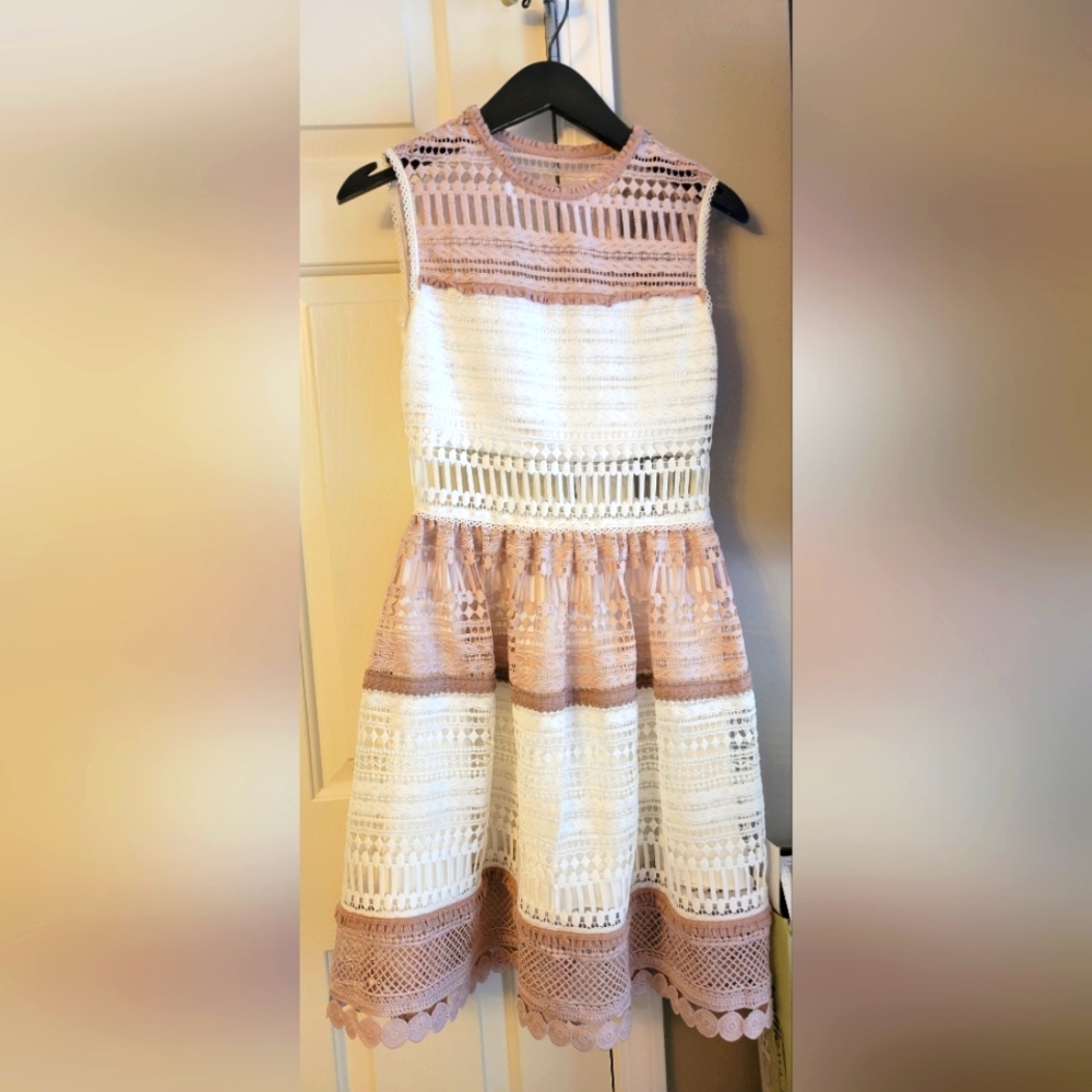 Alexis lace fit and flare dress
